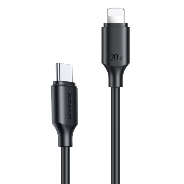 Cablu Joyroom USB-C - Lightning 480Mb/s 20W 0.25m Negru (S-CL020A9)  S-CL020A9 0.25M BLACK